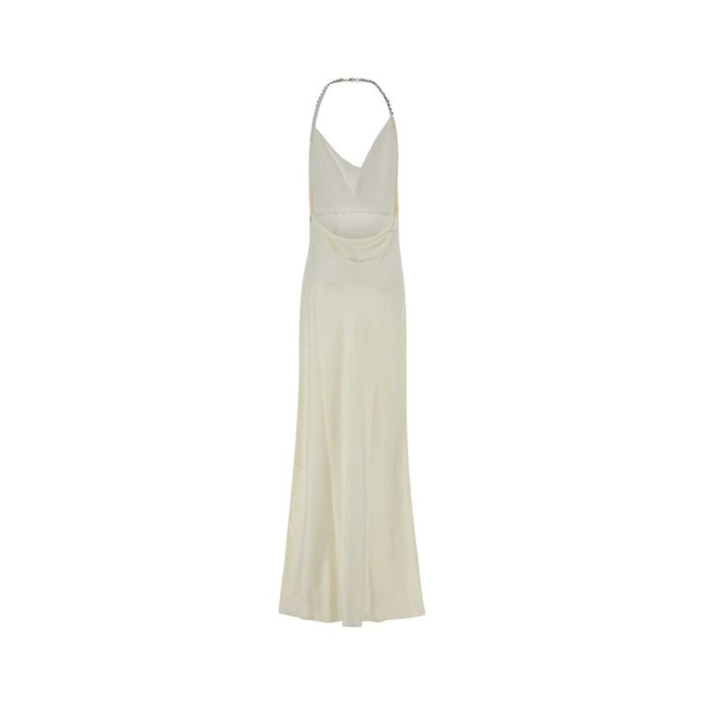 Stella Mccartney Women Ivory Satin Long Dress - Picture 2 of 2